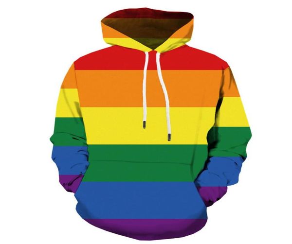 

rainbow color hoodie occident man funny lgbt 3d hooded sweatshirt harajuku sweatshirts pullovers drop clothes ypf4744585146, Black