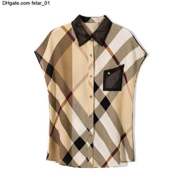 

women chiffon fashion shirts blouses shirt womens lapel neck cap plaid button sleeve blousess khaki size -xxxxl, White