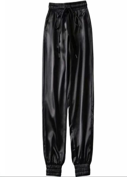 

new fashion womens ladies high waist trousers fitness slim pants joggers gym sweatpants pencil pants9683329, Black;white