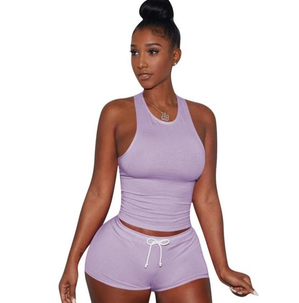 

casual women two piece set sportwear crop short pants tracksuit women summer clothes for women solid 5 color plus size 2x701389282296, Gray
