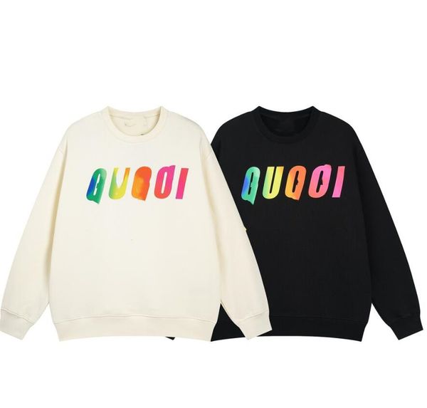 

women's sweatshirts 2023 autumn new pure cotton round neck men's women's sweater designer brand ggity women's sweater, Black