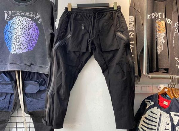 

men039s pants ins same multi pocket vibe functional high street style zipper nylon casual sports pants3074378, Black
