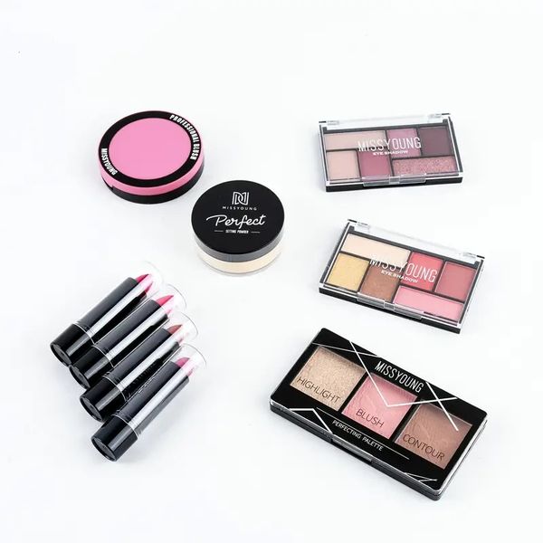 

missyoung makeup kits for women eyeshadow blush lipstick long lasting setting powder eyebrow powder, valentine's day