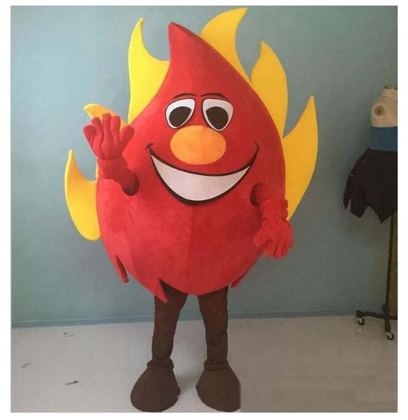 

red big fire mascot costume for to wear, Red;yellow