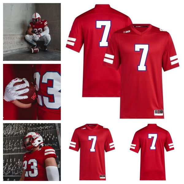 

2023 nebraska cornhuskers 89 arik gilbert 48 mj sherman 69 turner corcoran 81 malachi coleman 24 thomas fidone ii 34 corey collier jr. 16 ma, Black