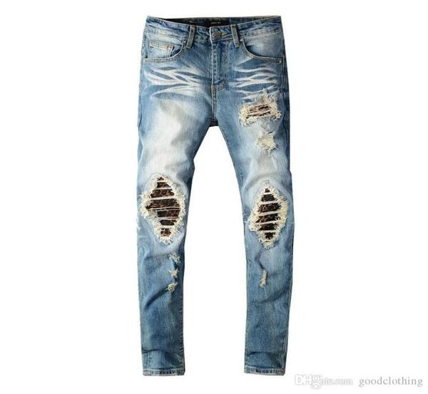 

2020 mens fashion am304ri skinny jeans men straight slim elastic jeanscasual biker male stretch denim trouser classic pants2965998, Blue