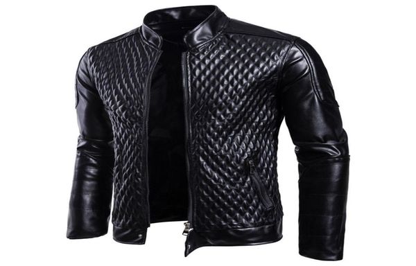 

fashion men motorcycle pu leather jackets autumn winter slim fit jackets male business fitness casual outwear coats9043550, Black;brown