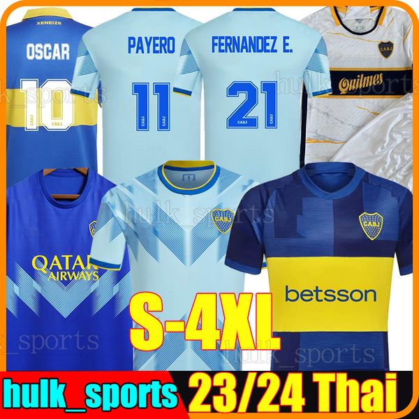 

4xl 23/24 boca juniors soccer jerseys fans player version 2023 2024 cavani benedetto villa salvio medina varela camisa de futebol shirt fern, Black;yellow