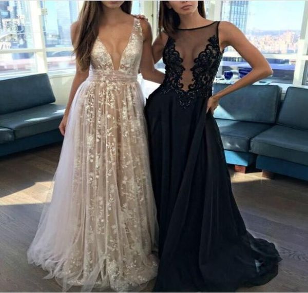 

new dress lace deep v dresse long skirts multi-layer embroidery gauze dress wedding dress catwalk nightclub party dresses long skirt 6233692, Black
