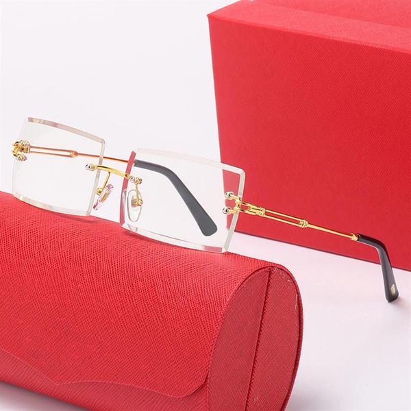 

oversized sunglasses womens designer sunglasses two chain carti square frameless sunglass polarized sport eyeglasses gold transpar230w, White;black