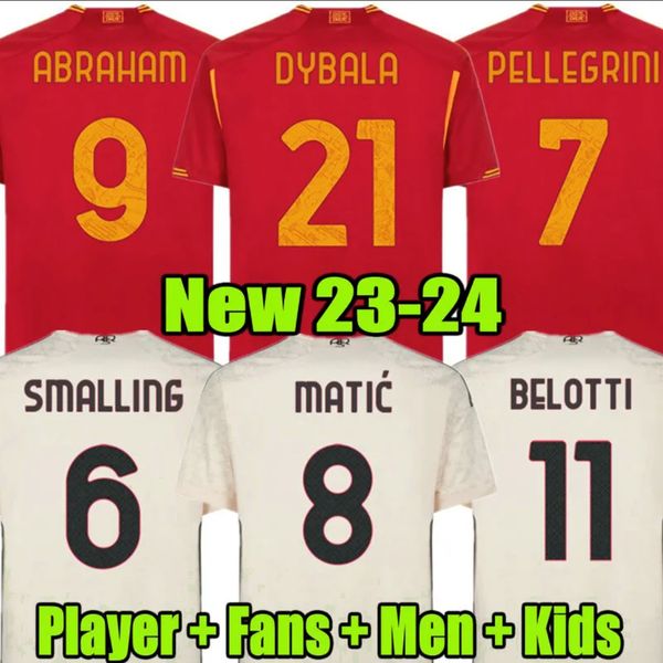 

dybala 23 24 pellegrini legacy collection soccer jerseys aries home belotti abraham 2023 2024 football shirt wijnaldum zaniolo maillots de f, Black;yellow