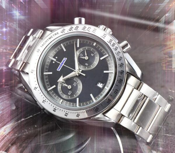 

popular super mens full functional satch watches model big clock quartz movement chronograph lumious arrow pins design two eyes watch montre, Slivery;brown