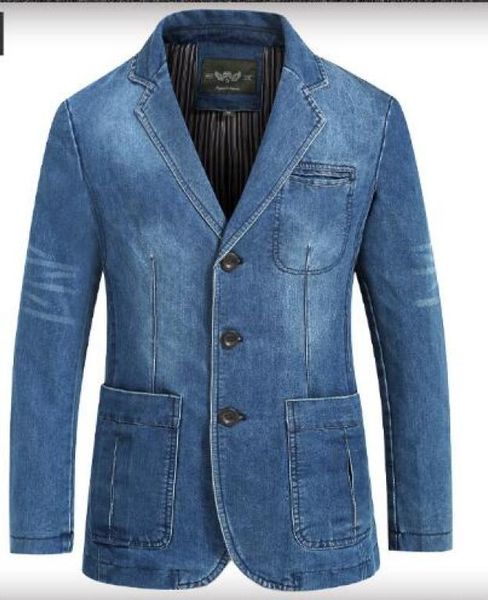 

new men overcoat singlebreasted denim jacket suit men039s casual lapel suit cowboy jackets coat parka outwear windbreaker6983239, Black;brown