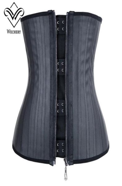 

modeling strap latex waisttrainer zipper belly slimming sheath corset latex waist cincher 25 steel boned fajas xs6xl5402538, Black;white