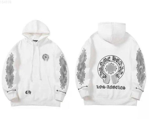 

97y4 men's hoodies sweatshirts designer chrome winter heart hoodie ch long sleeve jacket loose coat hooded hoody woman chromees hearts, Black