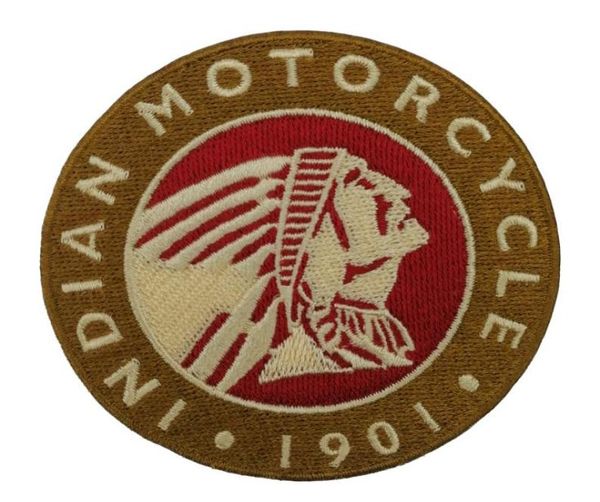 

1901 indian motorcycle rocker embroidered iron on patch motorcycle biker club mc front jacket punk vest patch detailed embroidery1952970, Black