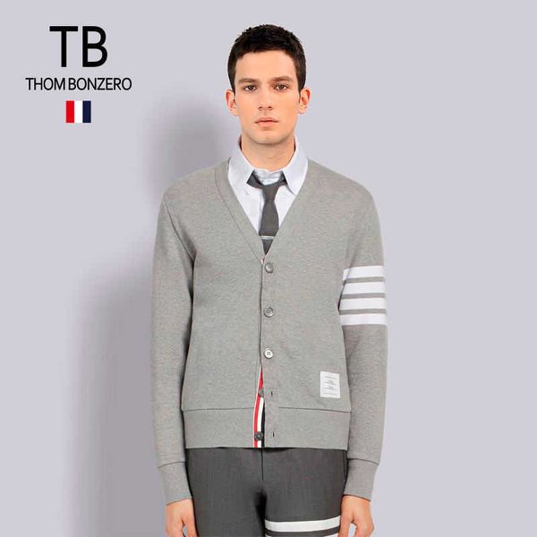 

official sweater men's classic fashion high-end v-neck versatile cardigan jacket, Black;brown