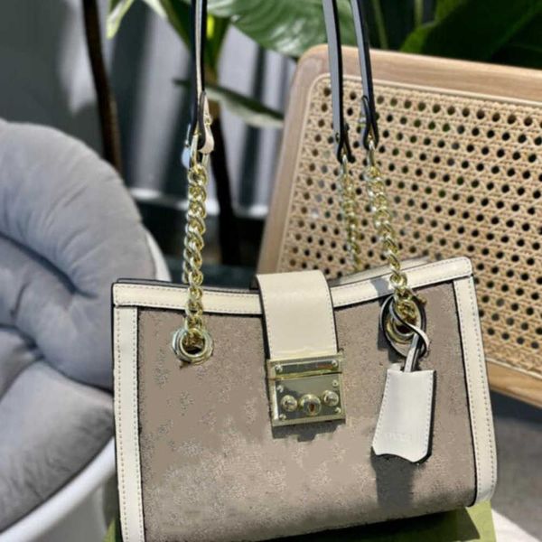 

fashion luxury chain bag women's tote handbag crossbody bags women handbags padlock buckle inner double pocket classic letter prints go