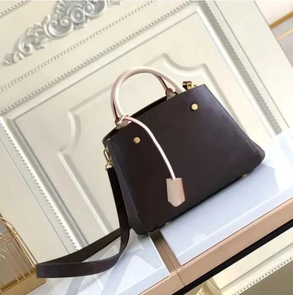 

luxurys designers handbags purses montigne bag women tote brand letter embossing genuine leather shoulder crossbody bags n41056