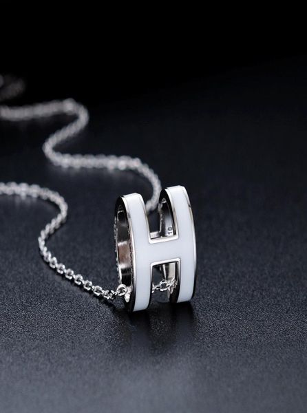 

designer classic luxury h pendant necklaces for women 18k gold letter necklace design jewelry colorfast hypoallergenic annicersary4371335, Silver