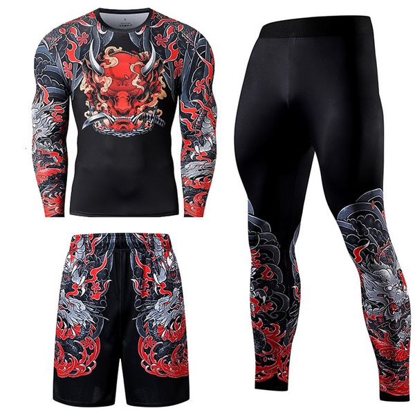 

mens tracksuits 23pcs men tracksuit compression set workout sportswear gym clothing fitness long sleeve tight waist leggings sports suits 23, Gray