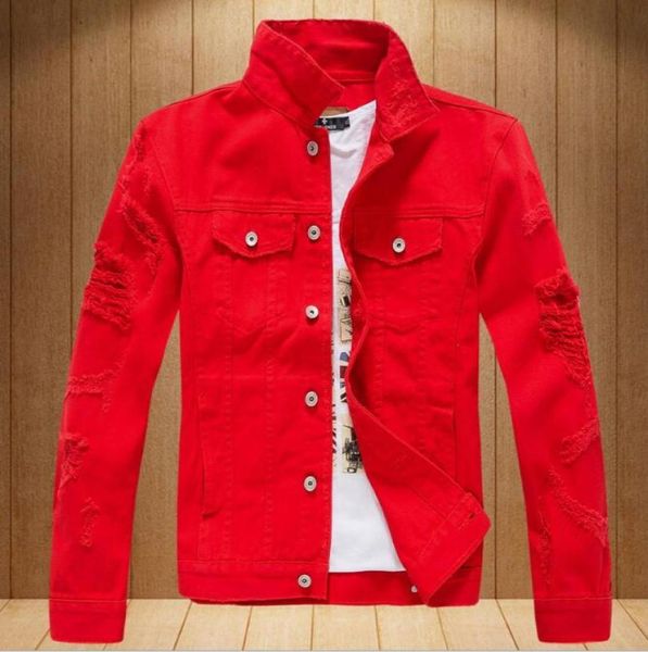 

2020 fashion spring and autumn men denim jacket loose hole denim casual jacket men long sleeve trench coat outerwear 104942937182, Black;brown