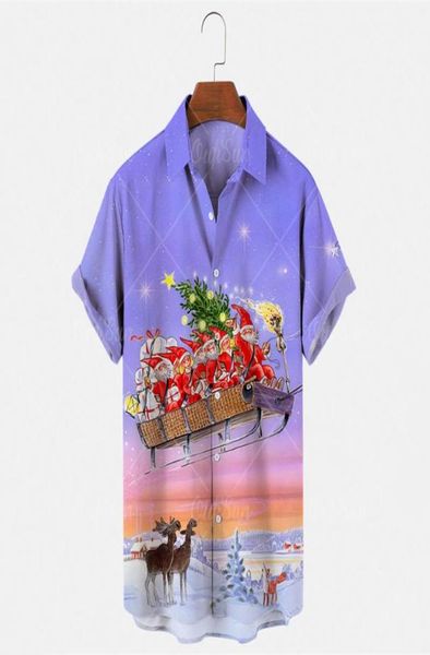 

men039s casual shirts fashion men39s short sleeve hawaiian shirt christmas santa 3d print blouse large size summer beac9229138, White;black