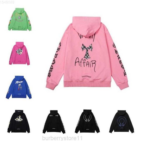 

pphl men's hoodies sweatshirts designer mens chrome spring heart hoodie ch long sleeve loose coat hooded hoody men woman hip hop chrome, Black