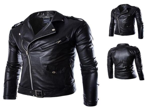 

spring autumn and winter korean s4xl 5xl personality handsome men pu leather jacket coats fashionable punk fan vehicle clothing1886131, Black