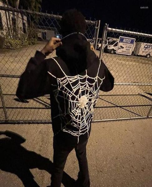 

men039s hoodies goth men clothing sweatshirt hoodie full back web print streetwear harajuku y2k pullover winter casual zip jack2470460, Black