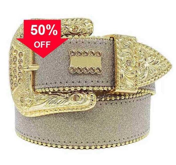 

2Fashion BB Belts for Women Mens Designer Simon Shiny Rhinestonesd