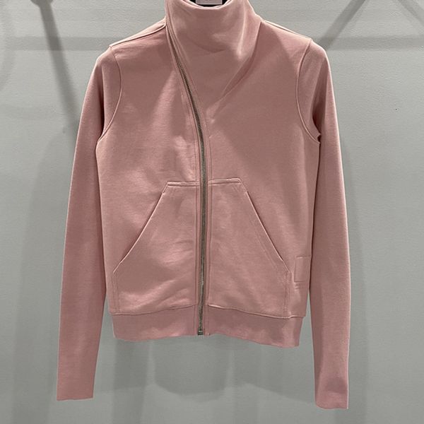 

womens jackets famous trendy brand original large lapel design highquality jacket fashion classic zipper luxury turtleneck sweatshirt 230818, Black;brown
