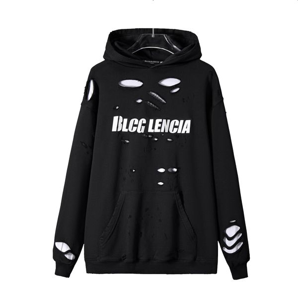 

blcg lencia autumn winter oversize hoodies men carbonized compact spinning fabric wardrobe essentials sweatshirts warm plus size brand cloth, Black