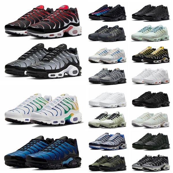 

classic mens tn ultra running shoes triple black white yellow pink gradient red camo violet dust flat pewter tns plus airs requin designer s