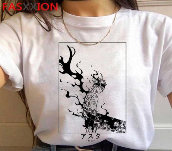 

japan manga asta black clover funny anime tshirt men harajuku graphic anime t shirt streetwear cool tshirt hip hop tee male x3881930, White;black