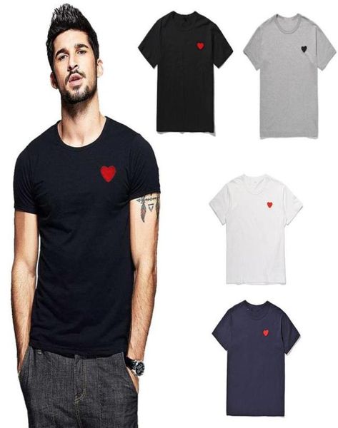 

fashion couple t shirts casual embroidery single loveheart breathable tshirt summer outfits for man women2572294, White;black