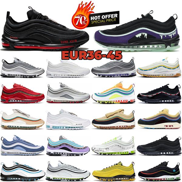 

classic 97 sean wotherspoon mens running shoes 97s triple white sliver bullet metalic gold golf nrg mschf x inri celestial women sneakers si