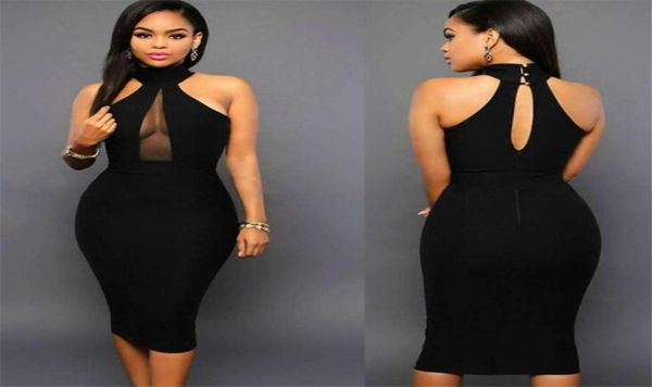 

new summer sleeveless midi bodycon dress backless women dress club wear elegant mesh party dresses6119641, Black;gray