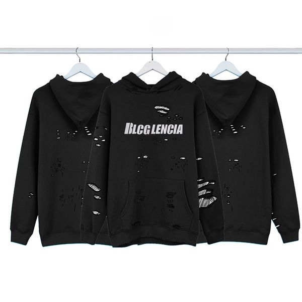 

blcg lencia autumn winter oversize hoodies men carbonized compact spinning fabric wardrobe essentials sweatshirts warm plus size brand cloth, Black
