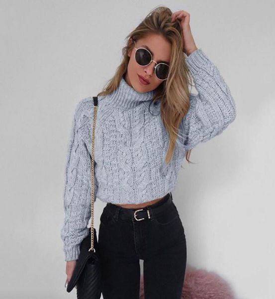 

miyahouse simple style turtleneck collar knitted women sweaters cotton loose spring pullovers sweaters for female solid color9810914, White;black