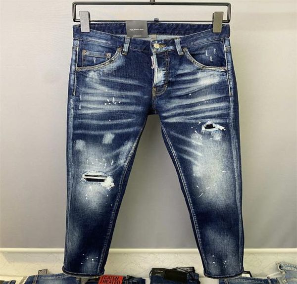 

2022 new arrivals d2 mens luxury designer denim jeans holes trousers uare jeans coolguy biker pants mens clothing 2#998269080843, Blue
