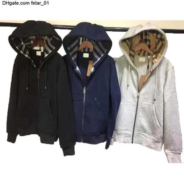 

hoodies designers mens sweater jackets with zipper mens slim hoodie sweatshirt brands spring autumn and winter cotton asian size m-xxl, Black
