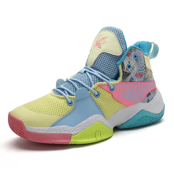 

womens mens high breathable basketball shoes casual sneakers youth comfortable sports trainers size 35-46 multicolor