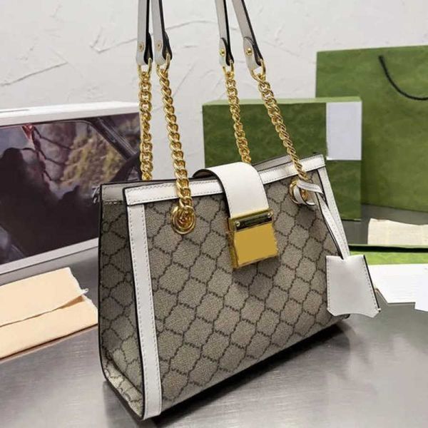 

fashion chain luxury bag women's tote handbag crossbody bags women handbags padlock buckle inner double pocket classic letter prints go