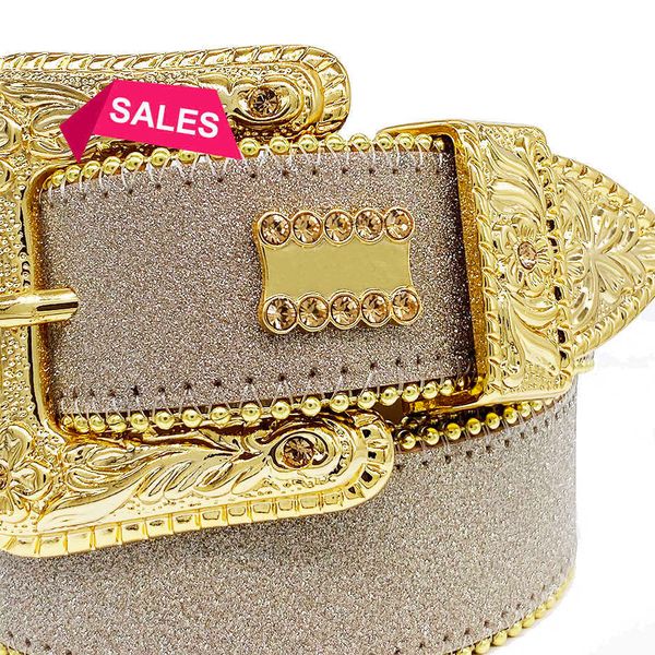 

1Fashion Belts for Women Designer Mens Bb Simon rhinestone belt with bling rhinestones as giftg