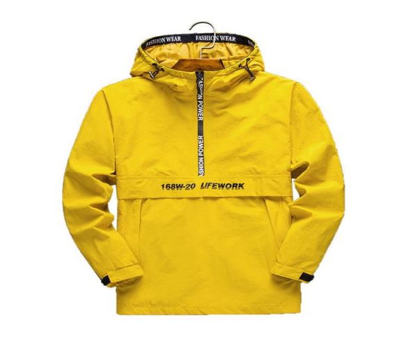

longsleeved jacket menwomen windbreaker hooded hiphop zipper sweater large size s8xl night shiny coats4539447, Black;brown