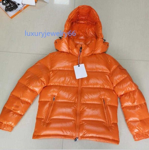 

men down monclai jacket nylon parkas designer coat zipper pockets snap-off detachable hood, Black