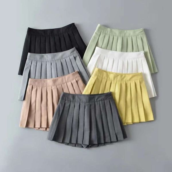 

summer academy style age skirts decline anti exposure a line short skirt female ie mid waist half front and, Black