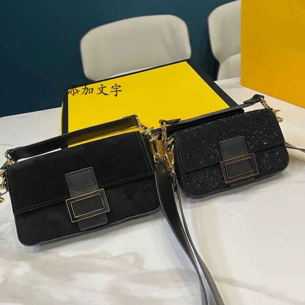 

baguette bag flap messenger bags crossbody f purse women handbag classic diamante letter pattern hardware head buckle detachable