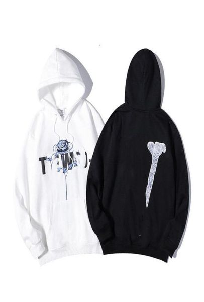 

men039s hoodie designer high end pure cotton ice rose letter printing loose fleece hiphop couple sweatshirt new style2037234, Black